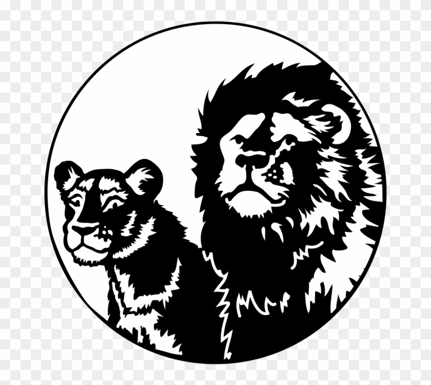 Lion Pair - Illustration Clipart