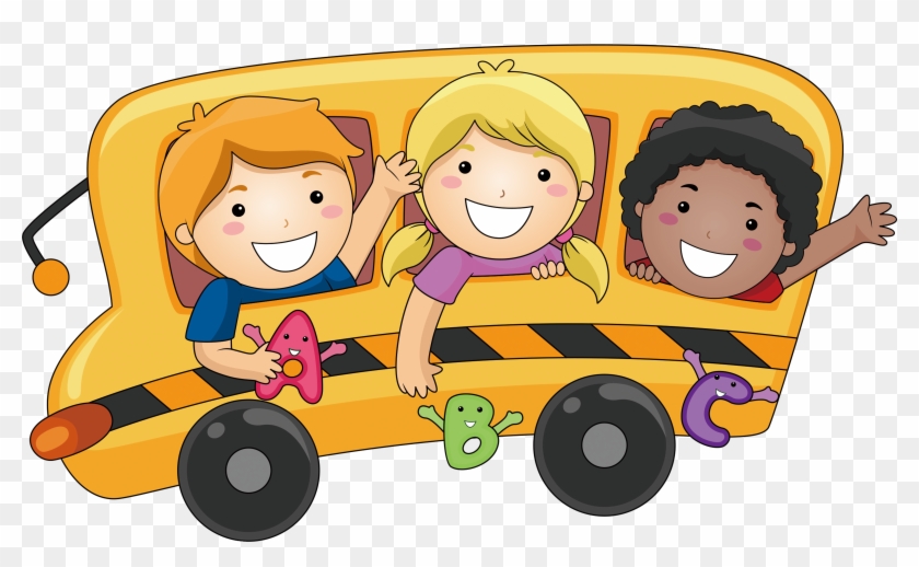 School Cartoon - Cute Kids Cartoon Png Clipart