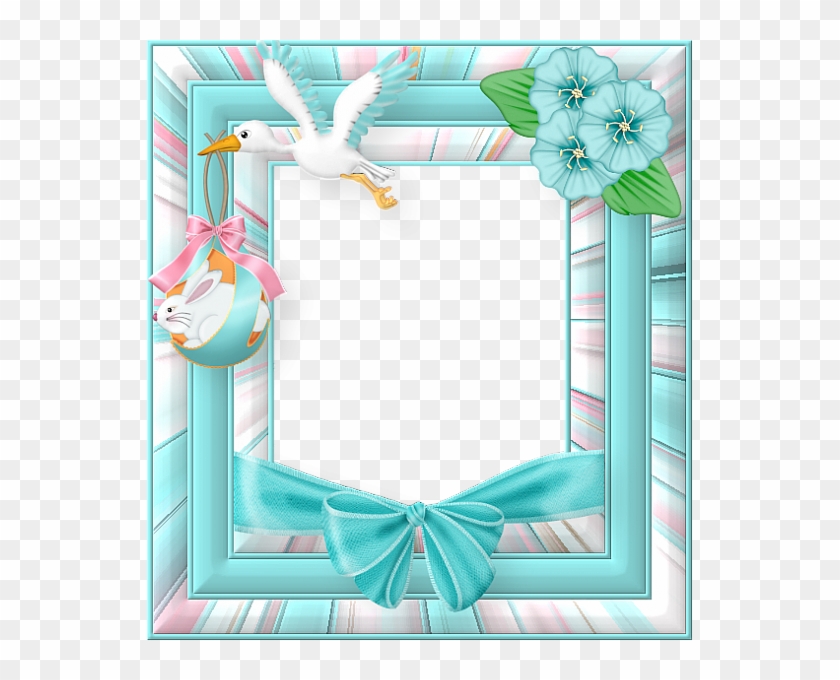 Blue Easter Frame - Transparent Png Easter Frames Png Clipart #3302937