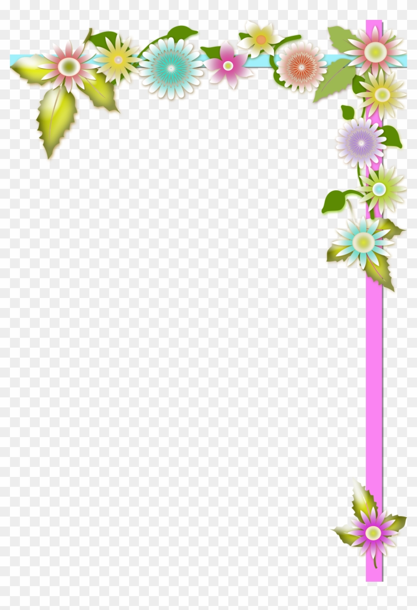 Bordes De Página, Bordes Para Hojas, Tarjetas De La - Randen En Kaders Bloemen A4 Clipart