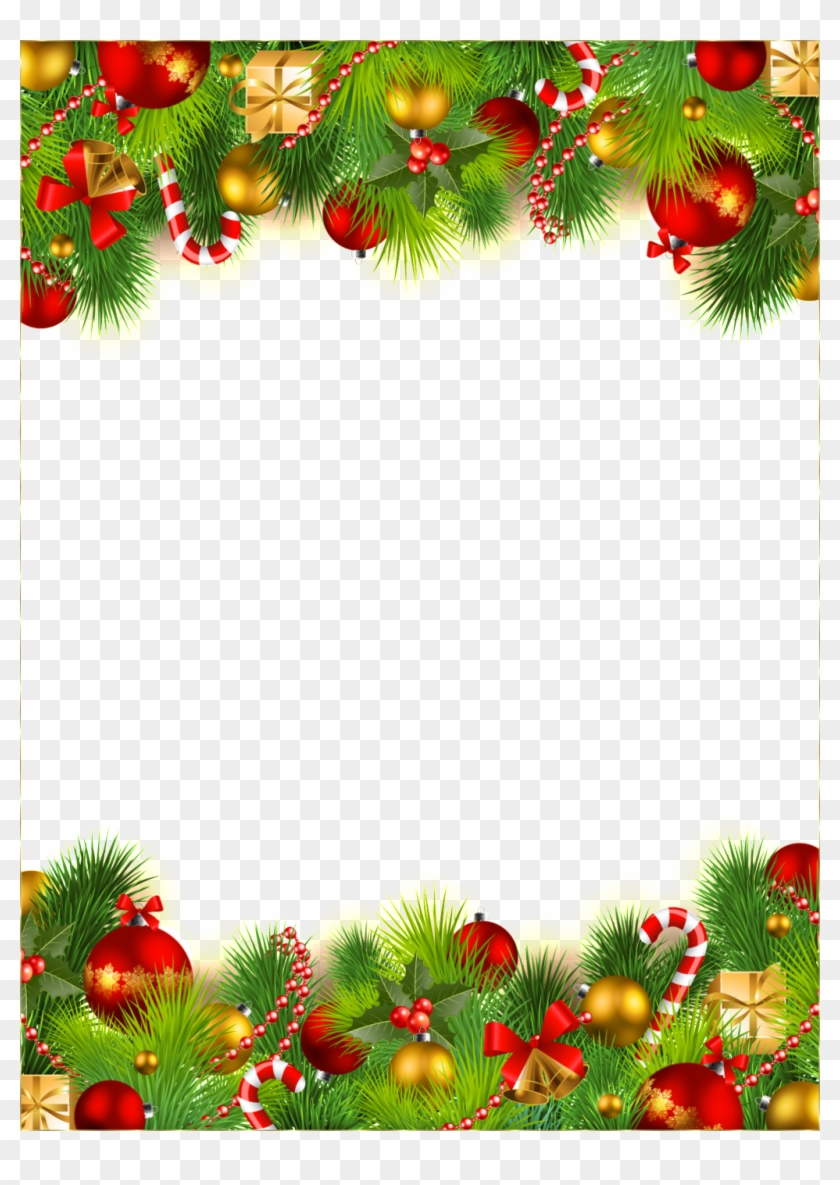 Elements Decorative Border Free - Christmas Decoration Png File Clipart #3303174