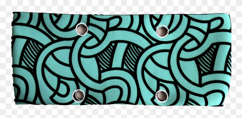 Borde Decorativo Psicodelico Aguamarina - Coin Purse Clipart