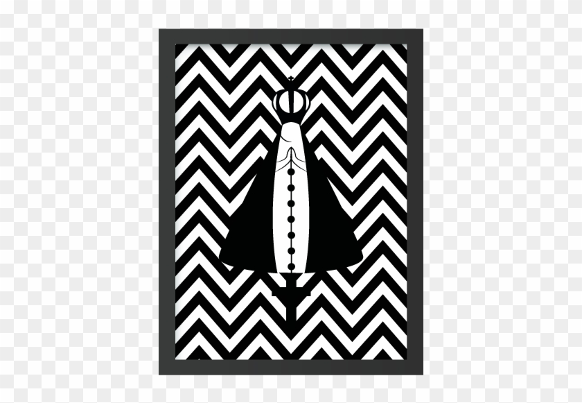 Nossa Senhora Aparecida Com Fundo Listrado - Blue Red White And Orange Chevron Background Clipart