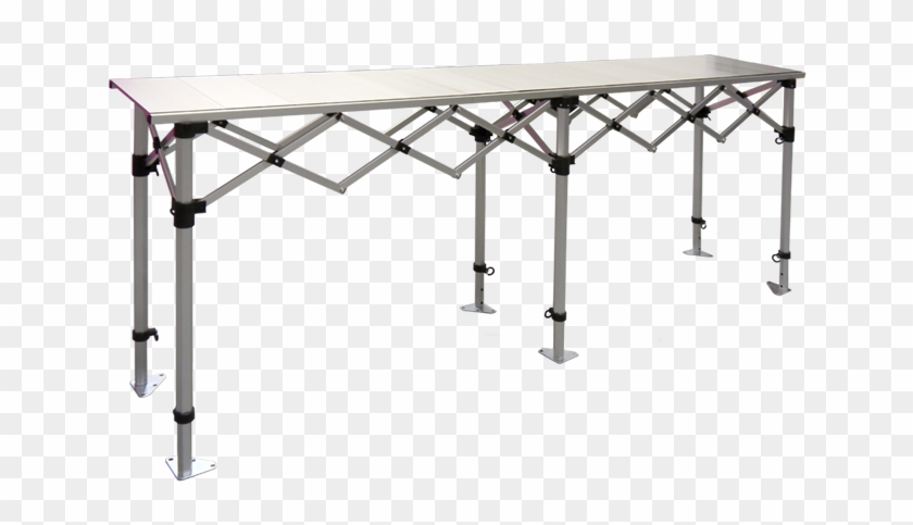 Aluminium Folding Concertina Tables - Folding Aluminium Table Clipart #3304340
