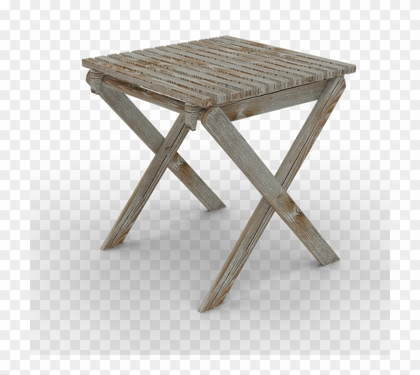 Folding Chair, Old Wooden Chair, Stool, Vintage - End Tables Clipart