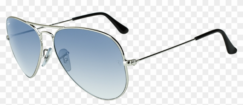 Ray Ban Rb3025 0033f 58 Aviator Silver Blue Gradient - Reflection Clipart #3304792