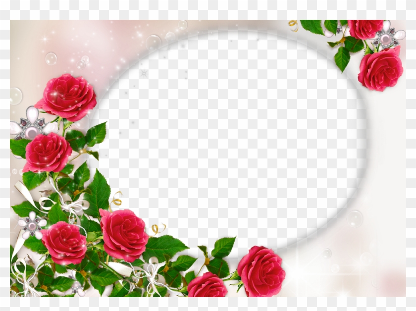 Marcos Para Fotos Con Flores - Lovely Photo Frame Png Clipart #3304890