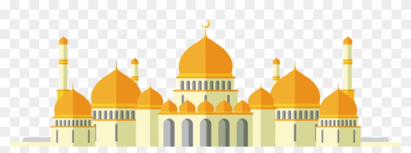 Islamic Decorative Painting Free Png And Vector - Mosque Vector Png Clipart #3305163