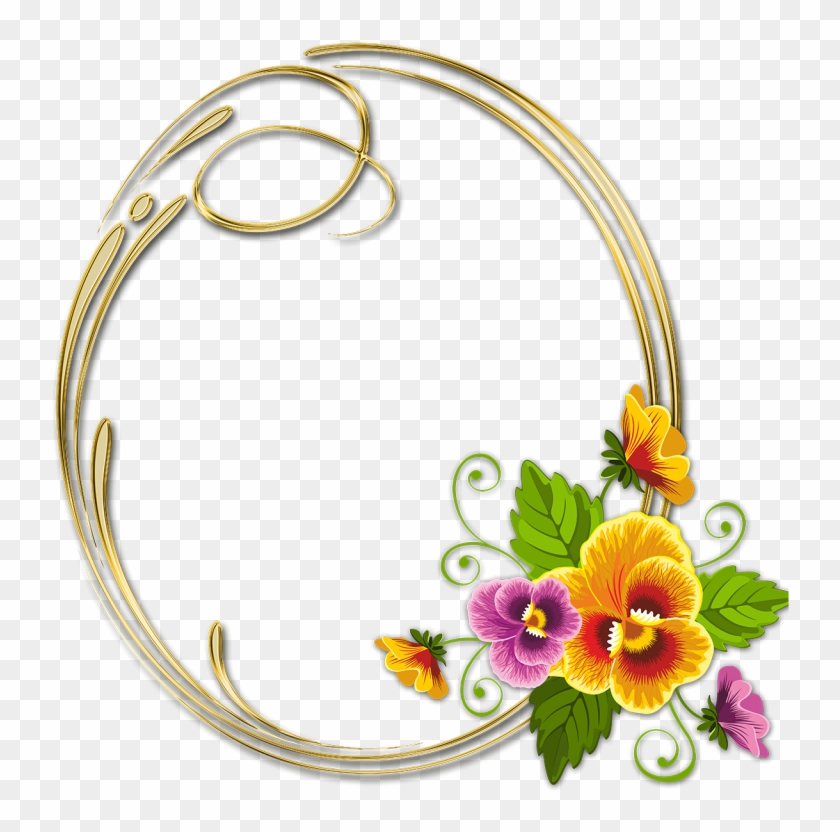 Lindos Marcos De Flores Para Fotos Clásicas Para Descargar - Marcos Para Fotos Png Clipart