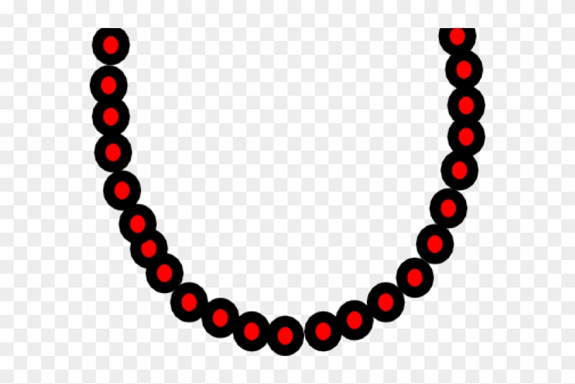 Necklace Clipart Vector - Black & White Mala - Png Download #3305367