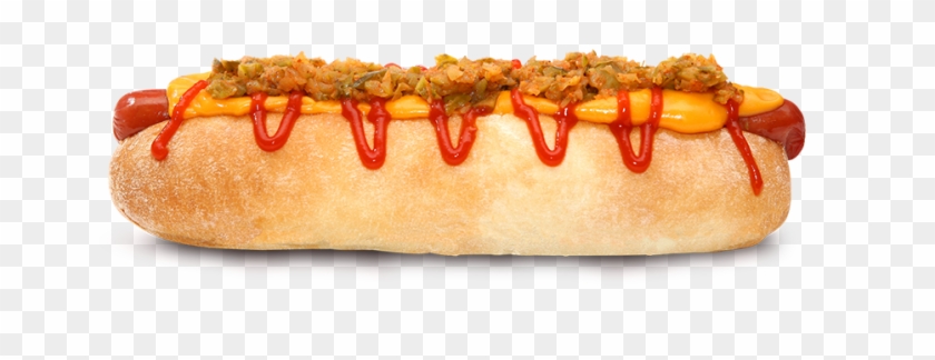 Tex Mex Pão Massinha ±21cm, Salsicha, Molho Vermelho, - Dodger Dog Clipart