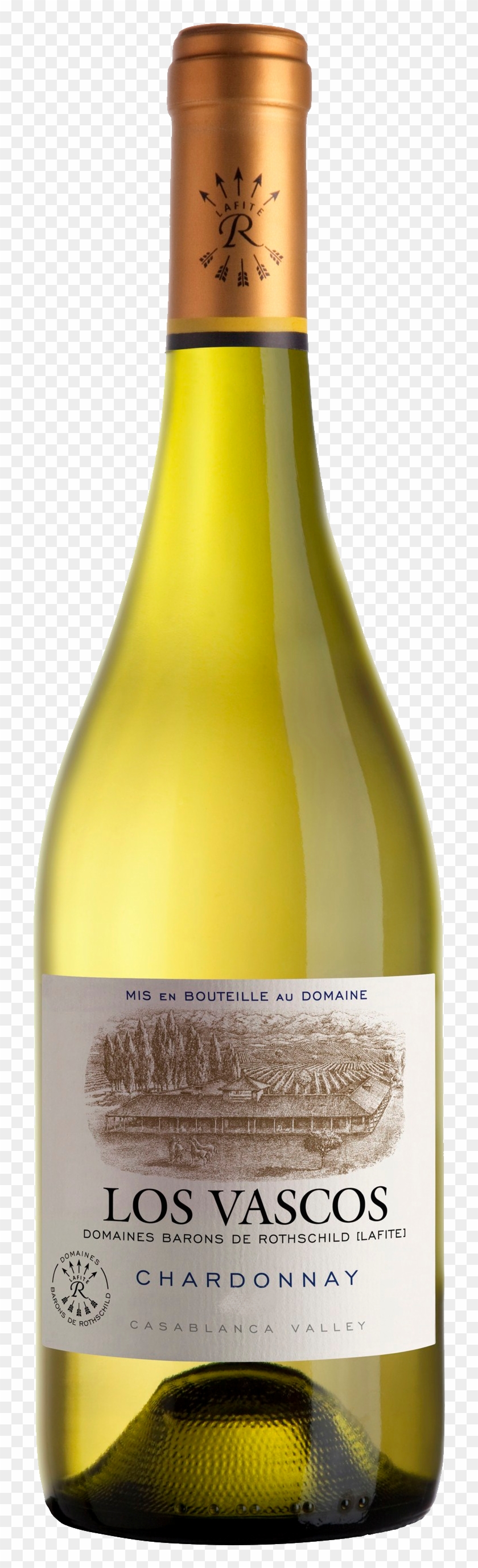 Botella De Vino - Vina Los Vascos Chardonnay 2011 Clipart #3305967