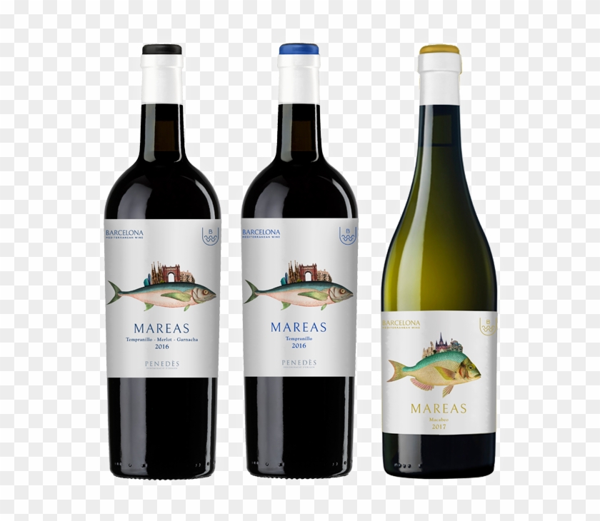 Barcelona Mediterranean Wine - Glass Bottle Clipart