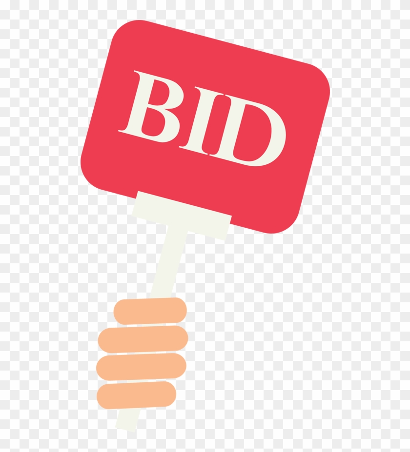 Auction Hand Signs - Transparent Auction Clip Art - Png Download #3306564