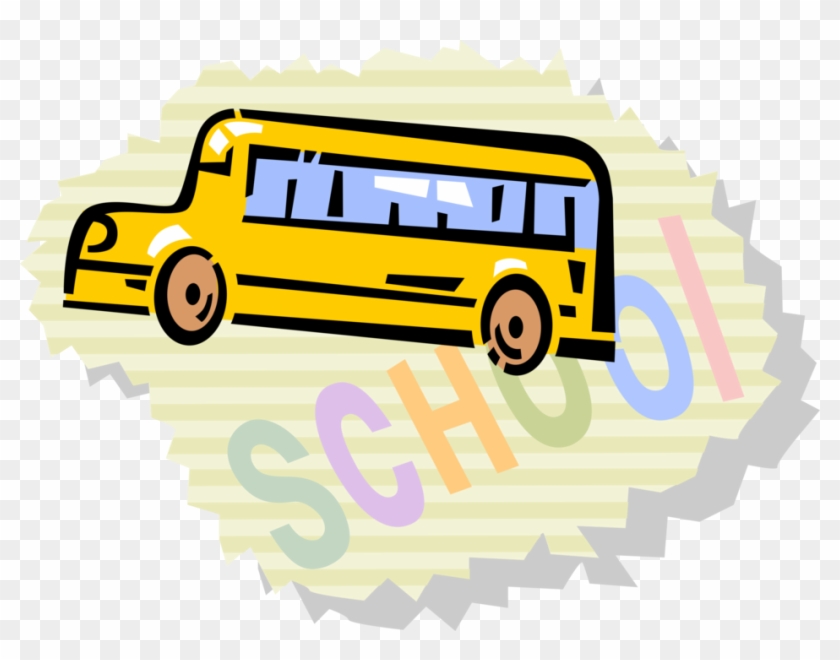 Vector Illustration Of Schoolbus Or School Bus Used - Tour Bus Service Clipart