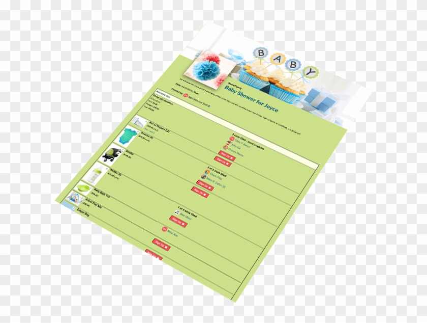 Create A Gift Wish List - Paper Product Clipart