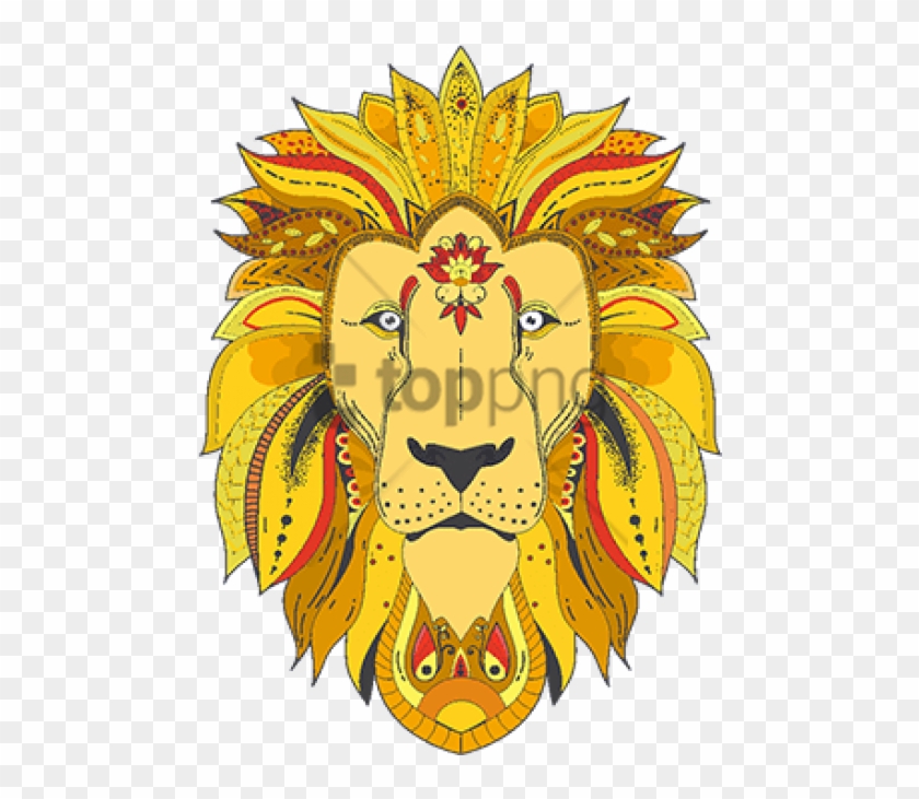Free Png Mandalas De Animales A Color Png Image With - Mandala De Leon Coloreado Clipart