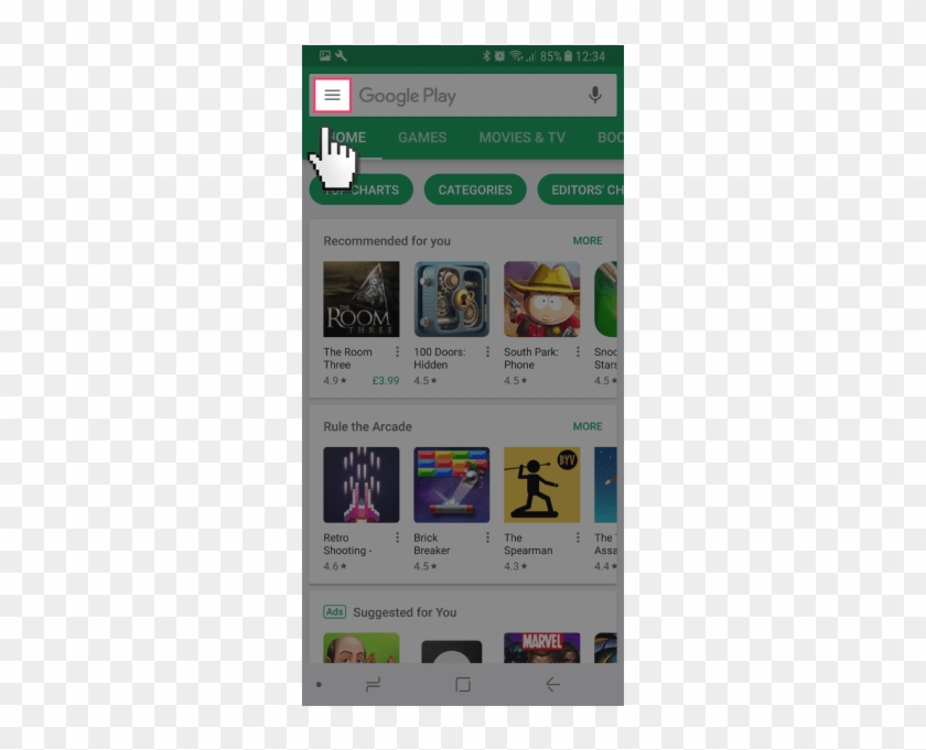 Tap The Menu Button - Iphone Clipart #3307976