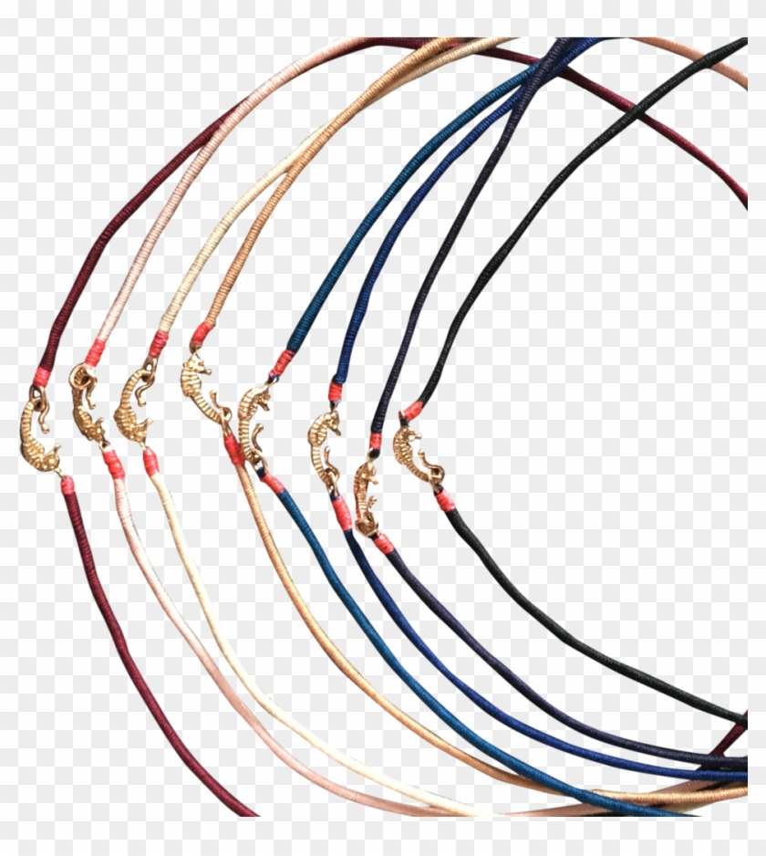 Wave Gold Seahorse Handwoven Necklace , Png Download - Wire Clipart #3308581