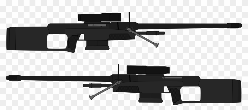 Clip Transparent Rifle System C S Anti Material By - Sniper Rifle Halo Ce - Png Download
