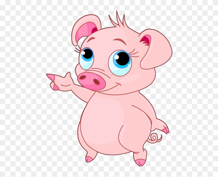 Pig Clipart Pink - Pig Cartoon Png Funny Transparent Png #3308731