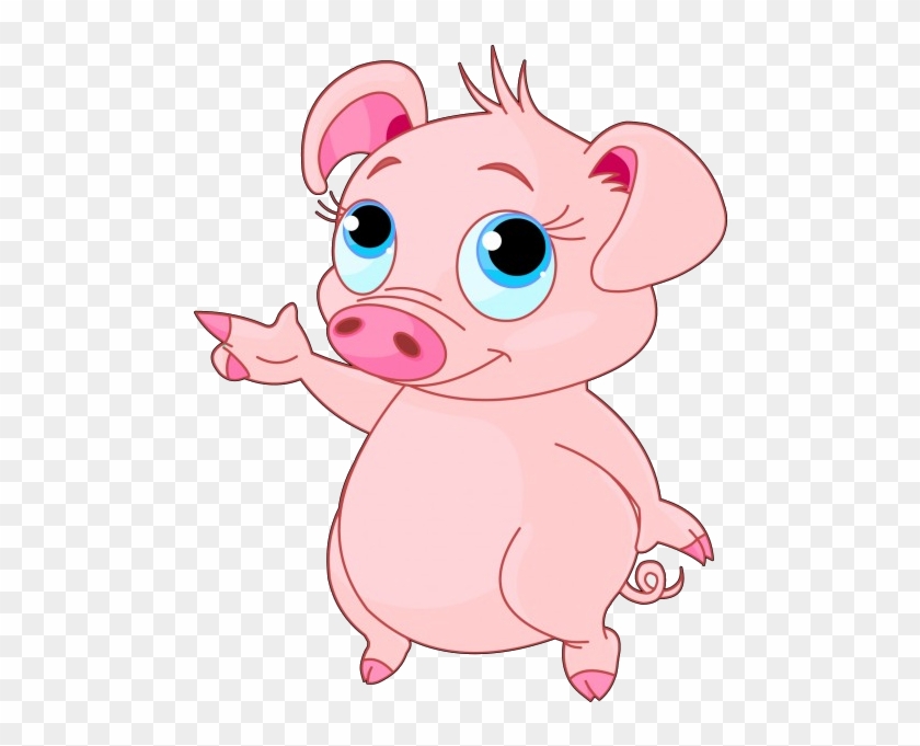 Pig Clipart Pink - Pig Cartoon Png Funny Transparent Png