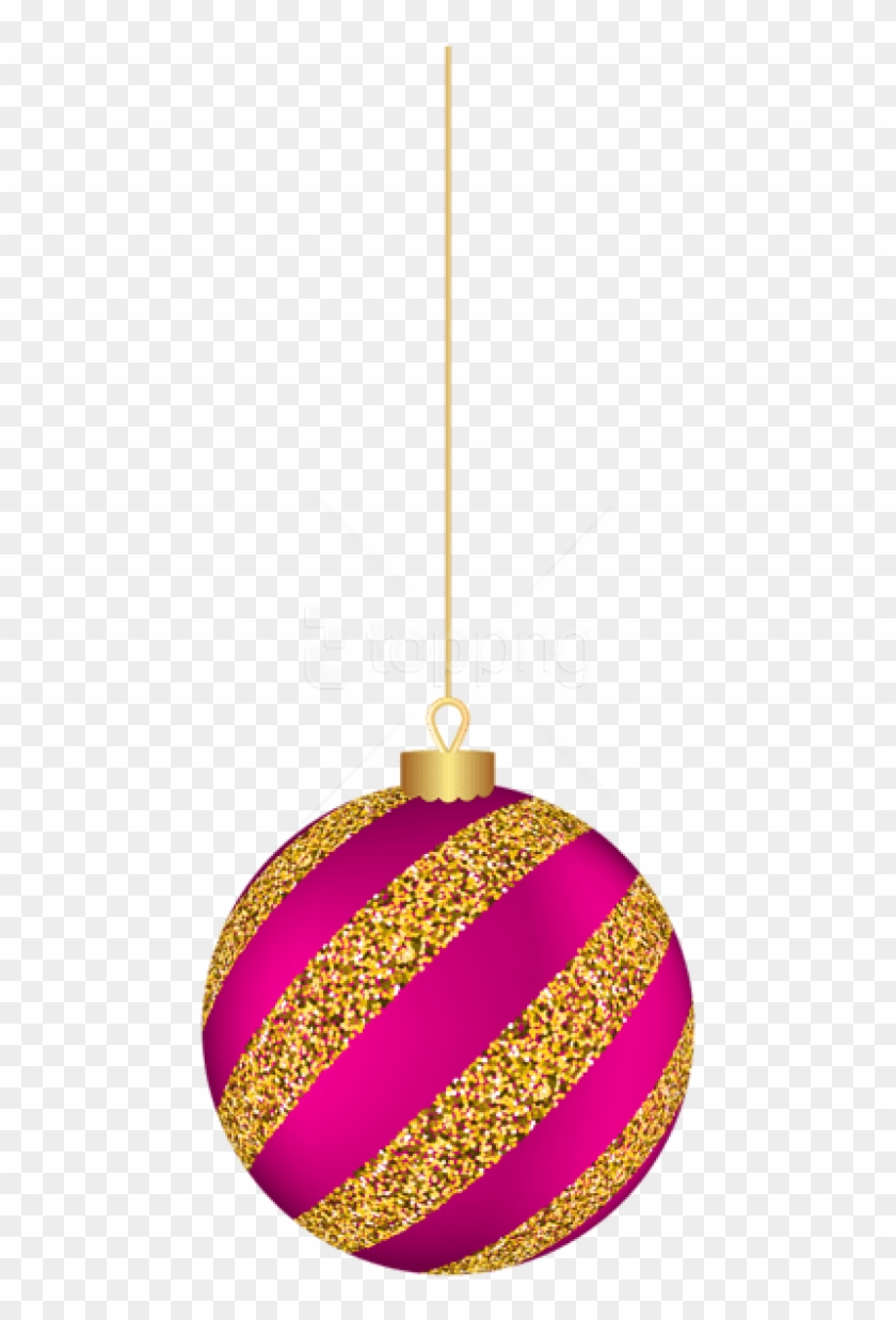 Free Png Christmas Hanging Ball Pink Png Images Transparent - Portable Network Graphics Clipart