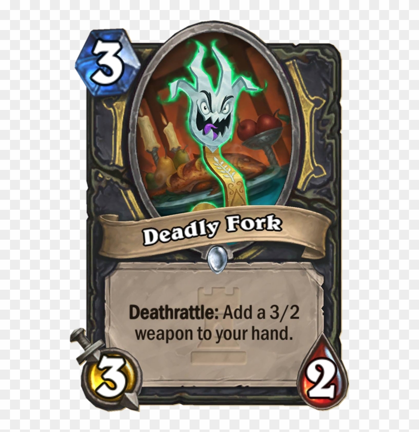 Deadly Fork Card - Evil Miscreant Clipart #3309410