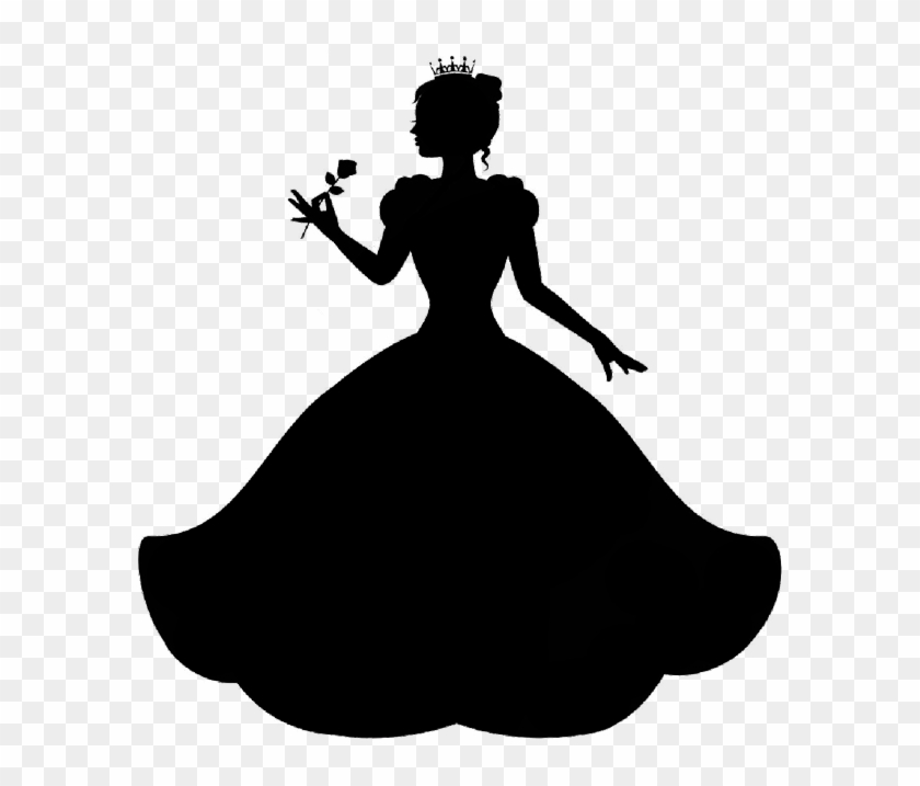 Image Transparent Stock Black Png For Free Download - Silhouette Of A Princess Clipart #3309666