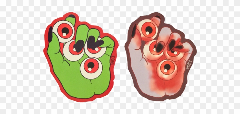 Monster Hands Full Of Eyeballs Stickers Shittty Stufff - Cartoon Clipart #3310424