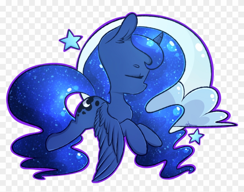 Ashee, Chibi, Eyes Closed, Moon, Princess Luna, Safe, - Cartoon Clipart