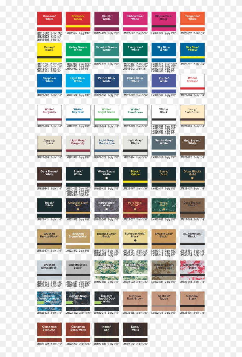 Full Colour Name Tags That Can Be Printed On Different - Rowmark Lasermax Color Chart Clipart #3311453
