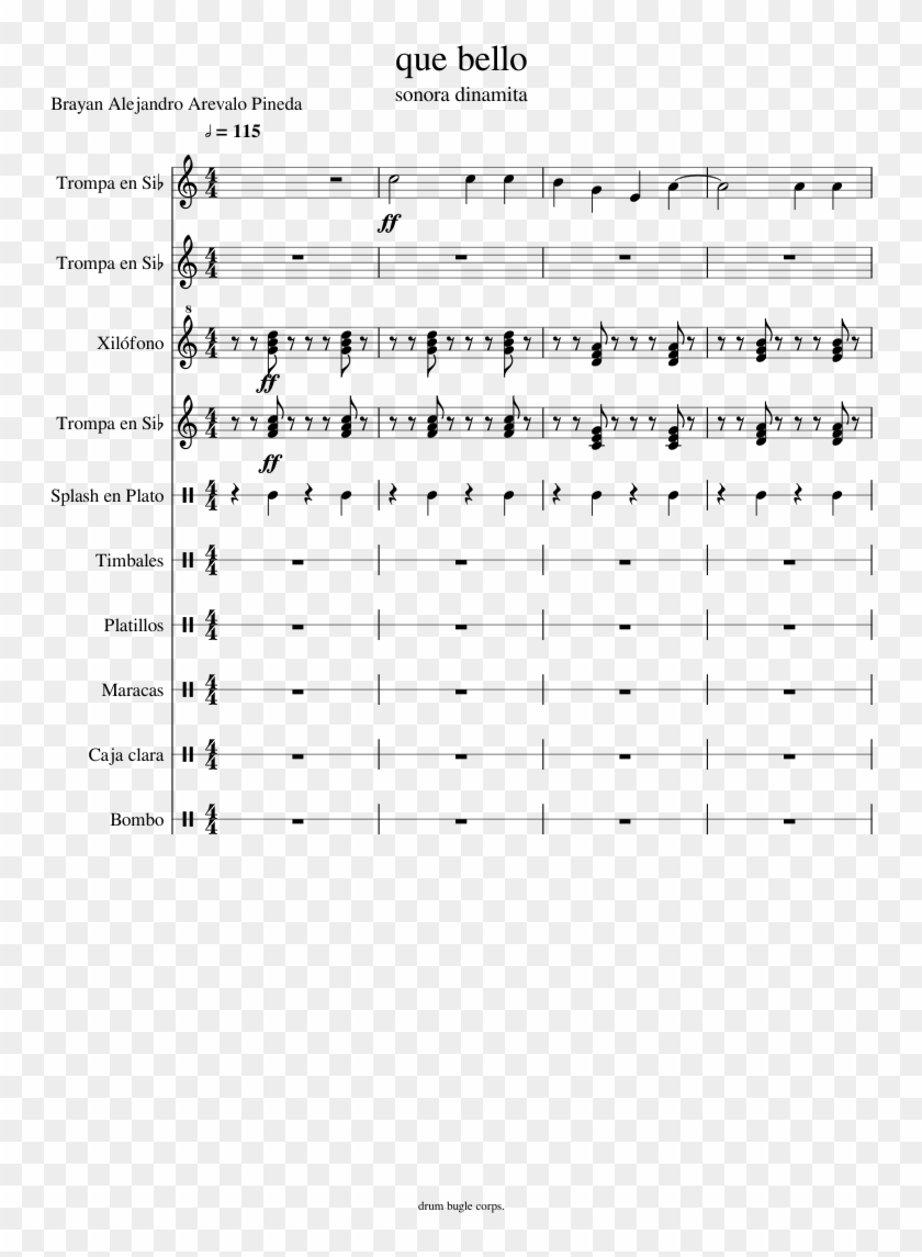 Que Bello Sheet Music 1 Of 17 Pages - All Of Me Gypsy Sheet Music Clipart