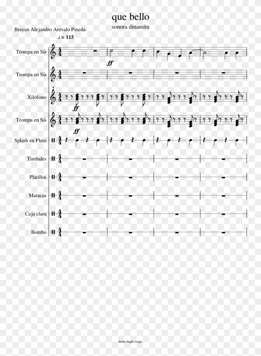 Que Bello Sheet Music 1 Of 17 Pages - All Of Me Gypsy Sheet Music Clipart #3311780