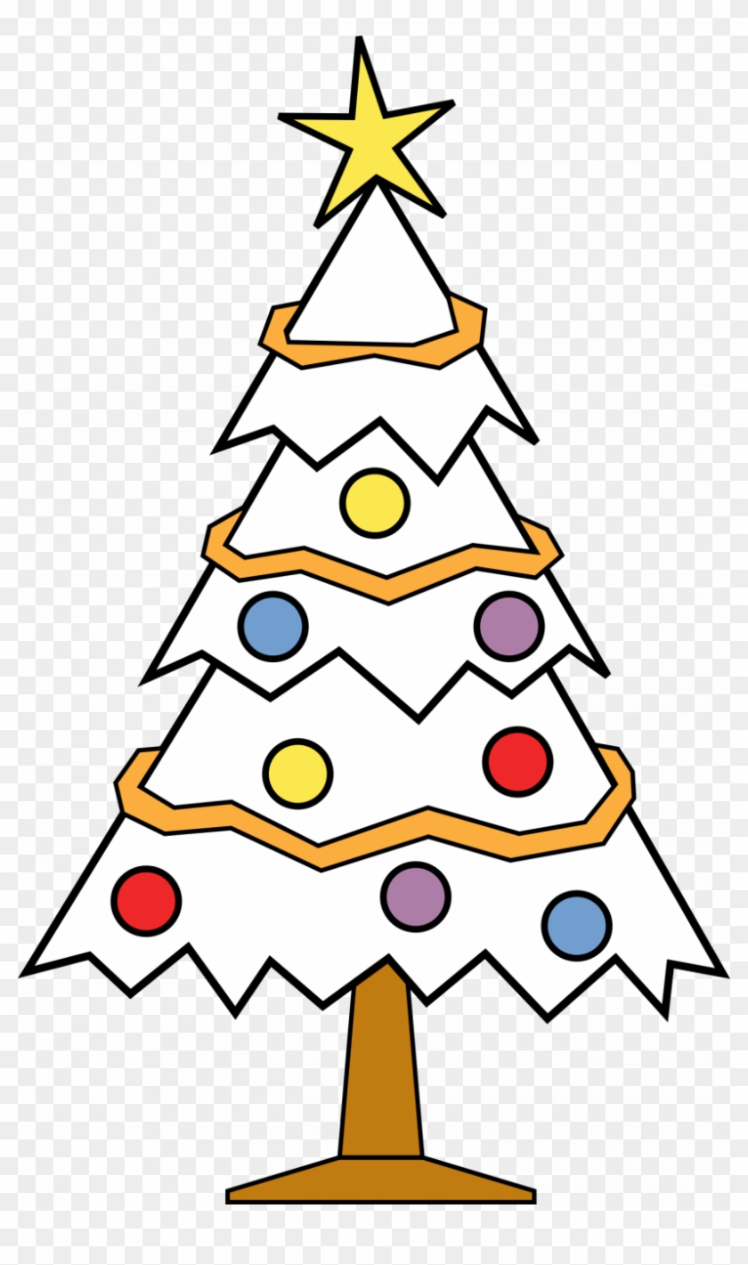 Christmas Ornament Black And White Tree Ornament Clipart - Christmas Tree Ki Drawing - Png Download