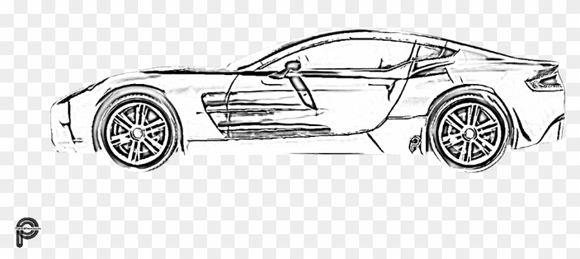 #car #sketching #sketch #picsartpassion De #myedit - Aston Martin One-77 Clipart