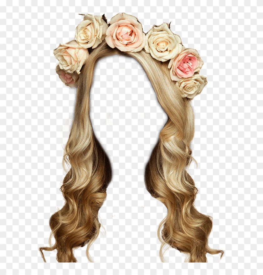 #wig #blond #long #hair #flower #dressup #costume - 玫瑰 花環 Clipart #3313469