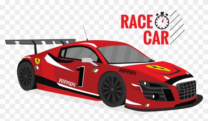 Pics Of Cartoon Racing Cars - Red Racing Car Png Clipart