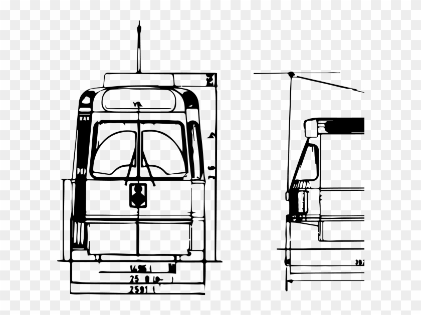 Vector Black And White Drawing Stairs Car - Technical Drawing Clipart #3313968