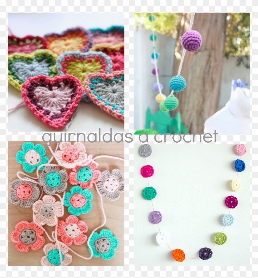 Inspiración Guirnalda A Crochet - Crochet Clipart