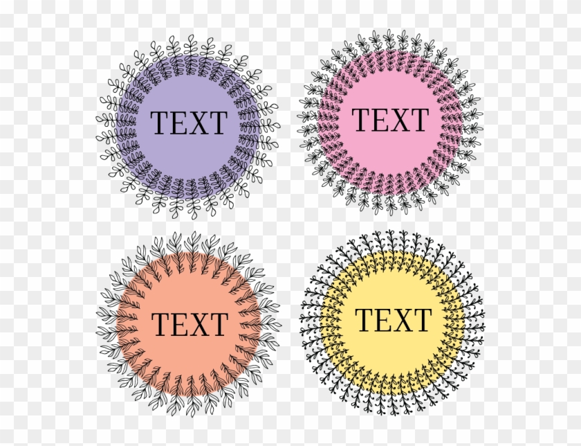 Set Of Colorful Mandala Wreath Badge With Floral Ornaments, - Track 7 Brewing Logo Clipart