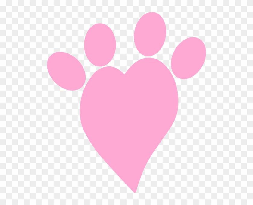 Dog, Paw, Cat, Pink, Heart Png Image With Transparent - Transparent Clipart Heart Pink