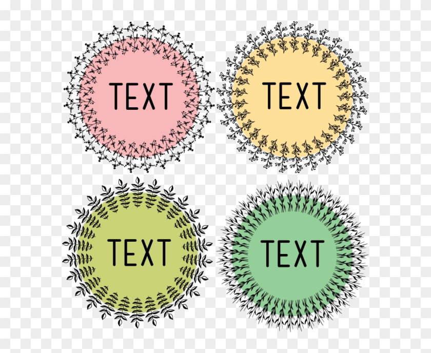 Set Of Flowers Mandala Ornaments Floral Wreath Badge, - Scrunchy Icon Clipart #3314511