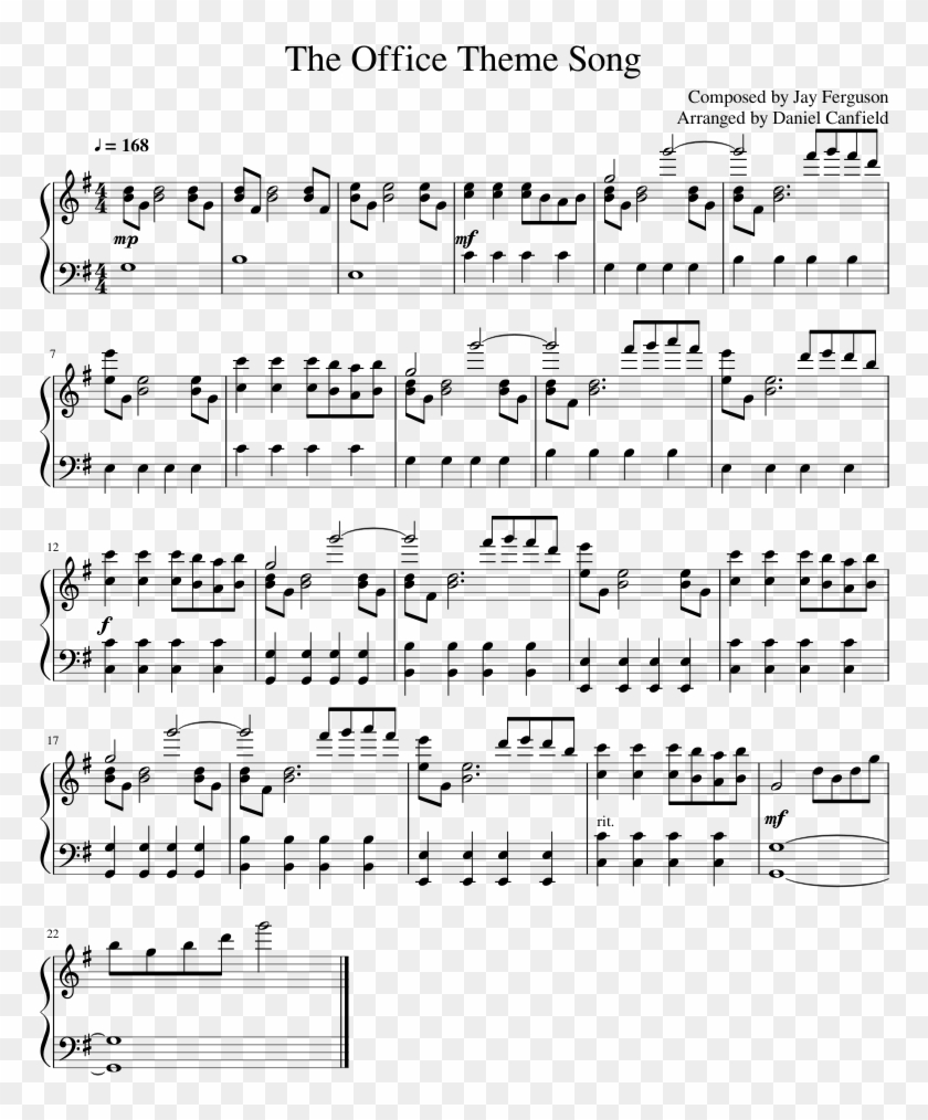 The Office Theme Song Sheet Music For Piano Download - I M Still Here Steven Universe Sheet Music Clipart #3314602