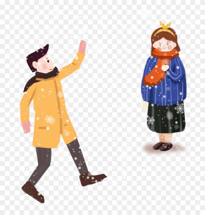 Hand Drawn Illustration Blizzard Boy Png And Psd - Cartoon Clipart #3314959