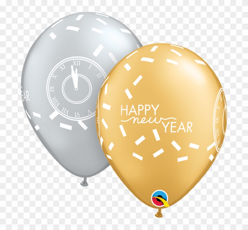Qualatex 11 Inch Happy New Year Confetti Countdown - Gold Balloons Clipart