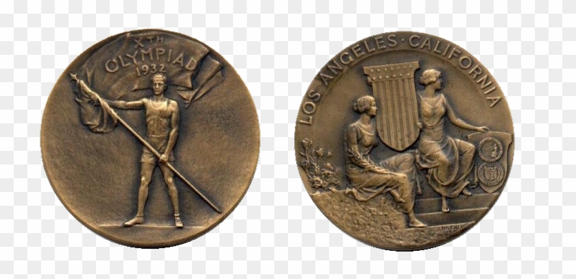 Los Angeles Summer Olympics Participation Medal - 1943 Penny Copper Clipart #3315343