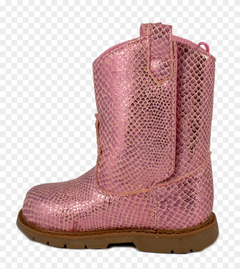 Pink Sparkle Pu Tall Western Boot , Png Download - Snow Boot Clipart #3315753