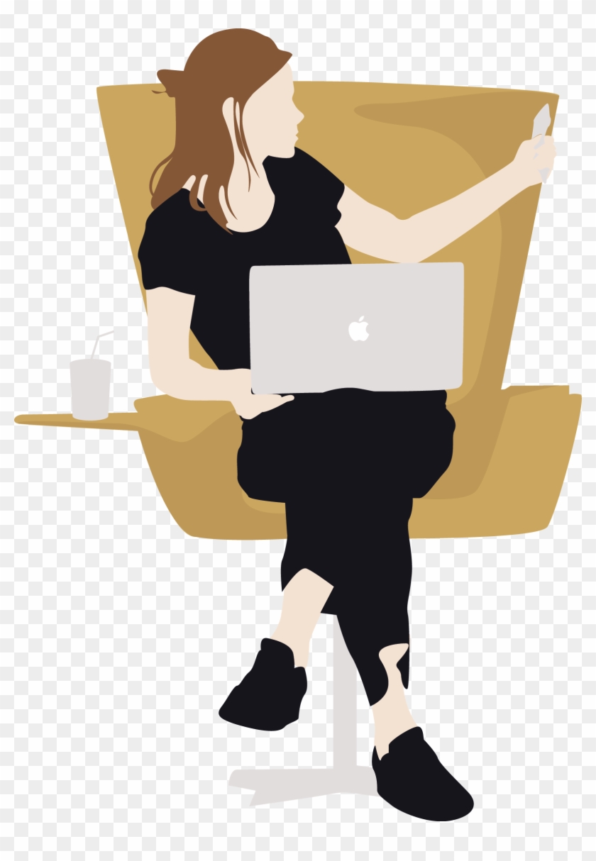 10 Common People With Office Items Vector Drawings - Illustration Vector Art People Clipart