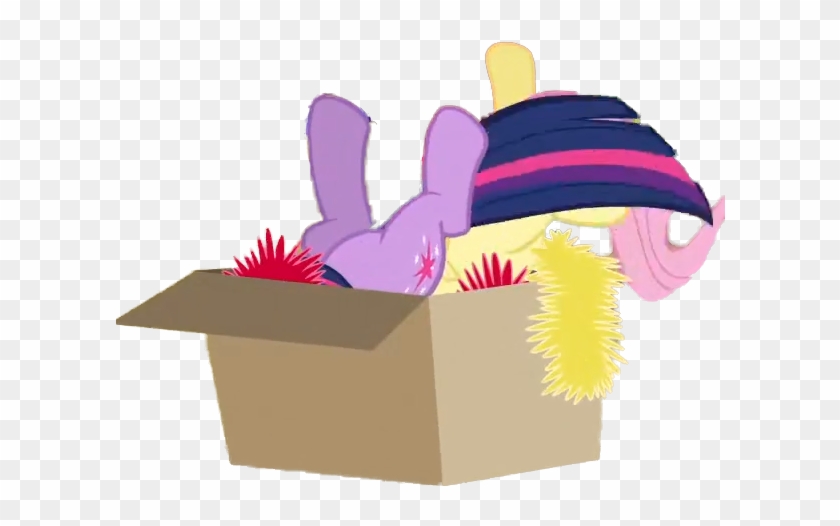 Accepted By Carrier, Box, Fluttershy, Package, Png, - Illustration Clipart